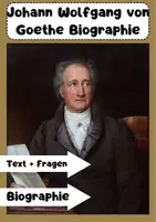 Vorschau - Arbeitsblätter - Johann Wolfgang von Goethe Biographie: Leben & Werke - Deckblatt