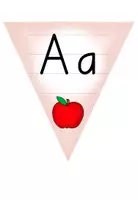 Vorschau - Mal- und Bastelvorlagen - Buchstaben Wimpel / Girlande DCH Basisschrift - Seite 1