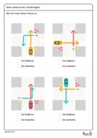 Vorschau - Arbeitsblätter - Wer hat Vorfahrt? – Übungen zur Fahrradprüfung - Seite 1