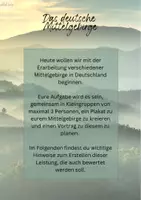 Vorschau - Unterrichtsreihen - Plakat und Vortrag zu deutschen Mittelgebirgen - Seite 1
