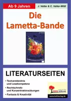 Vorschau - Unterrichtsreihen - Die Lametta-Bande Literaturseiten | Deutsch Grundschule + Sekundarstufe I Klasse 4-7 | Kinderbuch, Weihnachten, Lektürebegleiter, Textarbeit, Lesekompetenz, Wortschatz, Grammatik, Rechtschreibung, Lösungen - Deckblatt