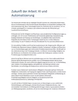 Vorschau - Arbeitsblätter - Zukunft der Arbeit - KI und Automatisierung - Arbeitsblatt mit Lösungen - Seite 1