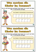 Vorschau - Arbeitsblätter - Lesespaziergang L3 "Was machen die Kinder im Sommer?" DaZ / DaF / Deutsch - Seite 3