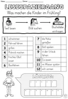 Vorschau - Arbeitsblätter - Lesespaziergang L1 " Was machen die Kinder im Sommer?" DaZ / DaF / Deutsch - Seite 2