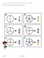Aperçu - Cartes / Images - Pratique les fractions - Page 1
