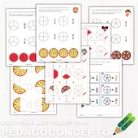 Aperçu - Cartes / Images - Pratique les fractions - Page de couverture