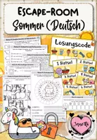 Vorschau - Arbeitsblätter - Escape Room Sommer (Deutsch / Klasse 2) - Deckblatt