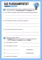 Vorschau - Arbeitsblätter - Pluquamperfekt - Merkblatt, Arbeitsblätter und Lösungen - Seite 2