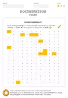 Vorschau - Arbeitsblätter - Holzwerkzeug - Fügen - Suchsel / Gitterrätel (3-fach differenziert) - Seite 1