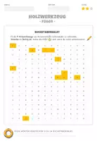 Vorschau - Arbeitsblätter - Holzwerkzeug - Fügen - Suchsel / Gitterrätel (3-fach differenziert) - Seite 2
