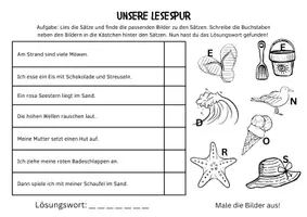 Vorschau - Arbeitsblätter - Lesespur STRAND 🏖️ - differenziert (Grundschule/DaZ) - Seite 3