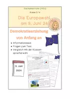 Vorschau - Arbeitsblätter - Europawahlen 9. Juni 2024 / Europäische Union - Deckblatt