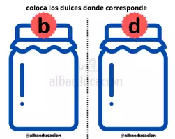 Vista previa - Hojas de trabajo - Discriminación visual entre b-d - página 1