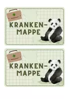 Vorschau - Bildkarten - Krankenmappe Pandaklasse (+editierbare Vorlage) - Seite 1