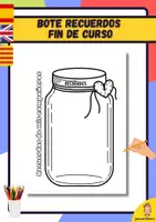 Vista previa - Manualidades / Dibujos para colorear - Bote recuerdos Fin de curso (ESPAÑOL, CATALÀ, ENGLISH) - Portada