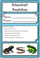 Vorschau - Stundenentwürfe - Arbeitsheft Amphibien Klasse 3, 4, 5 - Seite 1