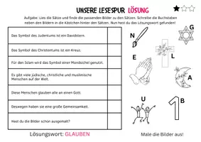 Vorschau - Arbeitsblätter - LESESPUR 🖌️ - Judentum, Christentum, Islam - Seite 3