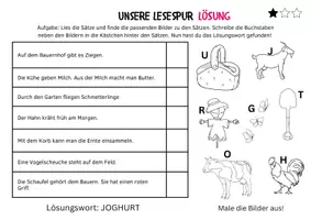 Vorschau - Mal- und Bastelvorlagen - Lesespur - BAUERNHOF 🐮 - (Grundschule/DaZ) - Seite 3