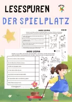 Vorschau - Arbeitsblätter - Lesespuren SPIELPLATZ 🛝 - (DaZ, Grundschule) - Deckblatt