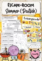 Vorschau - Arbeitsblätter - Escape Room Sommer (Deutsch / Klasse 1) - Deckblatt