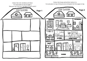 Vista previa - Manualidades / Dibujos para colorear - HOUSE. "Turn on the lights" (feel the magic) - página 3