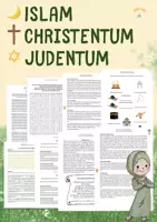 Vorschau - Unterrichtsreihen - Interreligiöse Reihe 💚 - Islam, Judentum, Christentum XXL - Deckblatt