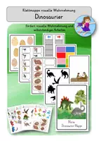Vorschau - Fördermaterial/Inklusion - Dinosaurier Klettmappe TEACCH - 8 Aufgaben - Deckblatt