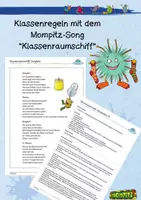 Vorschau - Stundenentwürfe - Klassenregeln mit dem Mompitz-Song Klassenraumschiff - Deckblatt