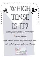 Vorschau - Fördermaterial/Inklusion - Which tense is it? Grammar quiz activity- mixed tenses - Deckblatt