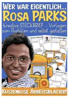 Aperçu - Apprentissages en autonomie - Steckbrief Rosa Parks Deutsch / Geschichte / bilingualer Unterricht Allemand Freebie kostenlos - Page de couverture