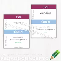 Aperçu - Cartes d'exercices - J'ai qui a Conjugaisons-6 - Page de couverture