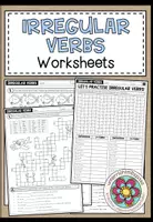 Vorschau - Arbeitsblätter - IRREGULAR VERBS - Worksheets - Deckblatt