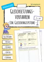 Vorschau - Arbeitsblätter - Lösen linearer Gleichungssysteme (Additions-, Gleichsetzungs- und Einsetzungsverfahren) - Seite 1