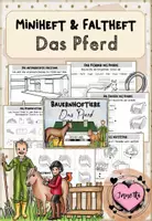 Vorschau - Arbeitsblätter - Bauernhoftiere: Miniheft und Faltheft "Das Pferd" (Kl. 1/2) - Deckblatt