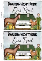 Vorschau - Arbeitsblätter - Bauernhoftiere: Miniheft und Faltheft "Das Pferd" (Kl. 1/2) - Seite 1
