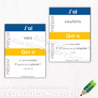 Aperçu - Cartes / Images - J’ai qui a_Conjugaisons-2 - Page de couverture