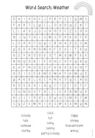 Vorschau - Arbeitsblätter - Weather - Word Search - Seite 1