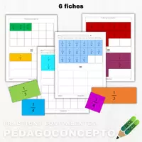Aperçu - Cartes d'exercices - Fractions équivalentes - Page de couverture