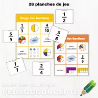 Aperçu - Cartes d'exercices - Bingo des fractions - Page de couverture