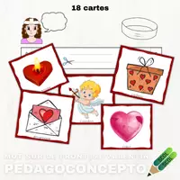 Aperçu - Cartes / Images - Mot dans le front_St-Valentin - Page de couverture