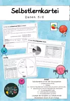 Vorschau - Stationenlernen - Dreifach niveaudifferenzierte Selbstlernkartei Daten - Deckblatt
