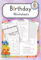 Vorschau - Arbeitsblätter - Birthday verschiedene Arbeitsblätter - Deckblatt