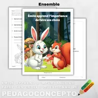 Aperçu - Cartes d'exercices - Émile apprend l’importance de faire ses choix_Questionnaire - Page de couverture