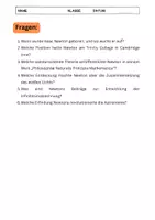 Vorschau - Arbeitsblätter - Isaac Newton Biographie: Leben Werk Gravitation Infinitesimalrechnung - Seite 3