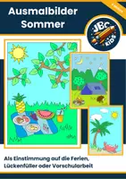 Vorschau - Mal- und Bastelvorlagen - 🌻 Ausmalbilder zum Thema Sommer - Sommerferien - Deckblatt