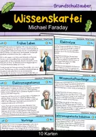 Vorschau - Bildkarten - Michael Faraday - Wissenskartei - Berühmte Persönlichkeiten - Deckblatt