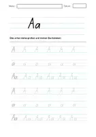 Vorschau - Arbeitsblätter - Buchstaben Nachziehen - Von A bis Z // Vollständiges Übungsheft zum schreiben lernen - Seite 2