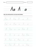 Vorschau - Arbeitsblätter - Buchstaben Nachziehen - Von A bis Z // Vollständiges Übungsheft zum schreiben lernen - Seite 3