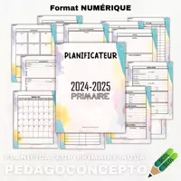 Aperçu - Outils du professeur - Planificateur Primaire 2024-2025_AQUA_ - Page de couverture