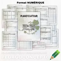 Aperçu - Outils du professeur - Planificateur Primaire 2024-2025_NAT_ - Page de couverture